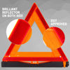 Picture of CARTMAN 3 Pack Warning Triangle DOT Approved, Identical to United States FMVSS 571 125 Reflective Warning Road Safety Triangle Kit with White Case
