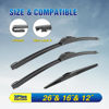 Picture of 5 PLUS Windshield Wipers Replacement For 2017-2022 KIA Sportage,2016-2020 Kia Sorento,2019-2023 Hyundai Santa Fe 2018-2020 Hyundai Elantra GT Wiper Blades Original Equipment 26"+16"+12"(3 Wipers)