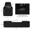 Picture of CAR PASS® Waterproof Universal Faux Leather 3Pcs Car Floor Mats, Black Car Mats Fit for SUV,Vans,sedans, Trucks,Set of Vehicles Car Carpet with Driver Heel Pad and Anti-Slip Nibs Backing (Black 3Pcs)