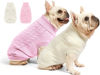 Picture of Roseelk 2 Pack Dog Sweaters for Small Dogs - Puppy Medium Warm Clothes in Winter, Turtleneck Pullover Design for Boy Girl Pet, Doggie, Cat, Kitten Chihuahua Bulldog Pug Beagles (XS, Pink, Beige)