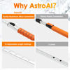 Picture of AstroAI 47.2" Ice Scrapers for Car Windshield, 3 in 1 Sturdy Snow Brush with Squeegee, 10 Adjustable Length Settings, Extendable Aluminum Handle, 180° Pivoting Snow Scraper for Car, Truck, SUV(Orange)