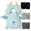 Picture of Feidoog Baby Head Protector Cushion Backpack with 3 Baby Knee Pads for Walking & Crawling,Blue Dragon