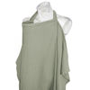 Picture of Konssy Muslin Nursing Cover for Baby Breastfeeding, Breathable 100% Cotton Breastfeeding Cover with Rigid Hoop for Mother Nursing Apron, Multi-use Carseat Canopy (Fog Green)