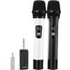 Picture of Wireless Microphone, Bietrun UHF Metal Dual Handheld Cordless Dynamic Mic System with Rechargeable Receiver, 1/4‘’Output, for Karaoke, Church, Speech, Wedding, Party Singing(160 ft Range)-Auto Connect