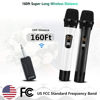 Picture of Wireless Microphone, Bietrun UHF Metal Dual Handheld Cordless Dynamic Mic System with Rechargeable Receiver, 1/4‘’Output, for Karaoke, Church, Speech, Wedding, Party Singing(160 ft Range)-Auto Connect
