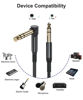 Picture of Elebase 1/4 Inch TRS Instrument Cable 15ft 2-Pack,Right-Angled to Straight 6.35mm Male Jack Stereo Audio Cord,6.35 Balanced Interconnect Line for Electric Guitar,Bass,Keyboard,Mixer,Amplifier,Speaker