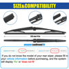 Picture of GSPSCN 14" Rear Wiper Blade,Original Replacement Back Windshield Wiper Blades for Chrysler Aspen 2009-2007 /For Jeep Commander 2010-2006，Grand Cherokee 2010-2005 /For Dodge Durango 2009-2004（14-C）