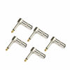 Picture of HSP-HSWITI Audio 1/4" 90 Degree Right Angle Plug, 6.35mm Heavy Duty TS Mono Male Solder Jack Connector for Speaker/Guitar/Microphone Cables - 5PACK