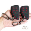 Picture of TANDRIVE Key Fob Cover for 2022 2023 2024 2025 Chevy Silverado 1500 GMC Sierra 1500, 2024 2025 Silverado Sierra 2500HD 3500HD, Silicone, 2-Pack, Red Button, Black