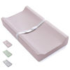 Picture of Blissful Diary Vegan Leather Baby Changing Pad with Waterproof & Wipe-Clean PU Cover, Standard Size Cozy Diaper Changing Pad for Dresser and Table, Taupe
