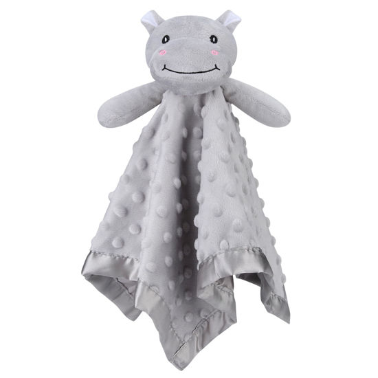 Picture of Pro Goleem Hippo Loveys for Babies, Soft Security Blanket Baby Snuggle Toy Newborn Stuffed Animals Baby Gifts for Boys and Girls, 16 Inch
