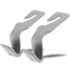 Picture of LivTee Gray Superior Leather Car Seat Back Headrest Hooks, Auto Seat Hook Hangers Interior Accessories for Purse Coats Umbrellas Grocery Bags Handbag, 2-Pack