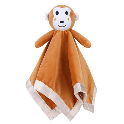 Picture of Pro Goleem Monkey Loveys for Babies, Soft Security Blanket Baby Snuggle Toy Newborn Stuffed Animals Baby Gifts for Boys and Girls, 16 Inch
