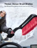 Picture of AstroAI 2 Pack 27" Snow Brush and Ice Scrapers for Car Windshield, Detachable Snow Scrapers with Ergonomic Foam Grip for Cars, Trucks, SUVs (Heavy Duty ABS, PVC Brush, Red)