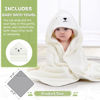 Picture of MoreFeel Collapsible Baby Bathtub for Newborn with Thermometer & 1 Hooded Towel & 1 Soft Floating Cushion,Portable Travel Bathtub with Drain Hole, Durable Foldable Baby Tubs for Infants to Toddler