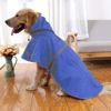 Picture of NACOCO Large Dog Raincoat Adjustable Pet Water Proof Clothes Lightweight Rain Jacket Poncho Hoodies with Strip Reflective (XXXL, Blue)