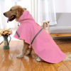 Picture of NACOCO Large Dog Raincoat Adjustable Pet Water Proof Clothes Lightweight Rain Jacket Poncho Hoodies with Strip Reflective (XXL, Pink)