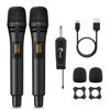 Picture of TONOR Wireless Microphones, UHF Dual Karaoke Microphone System, Microfonos Inalambricos with Rechargeable Receiver, Cordless Dynamic Mic Micro Kit for Singing, Wedding, DJ Party, Speech TW320 Black