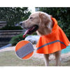 Picture of NACOCO Large Dog Raincoat Adjustable Pet Water Proof Clothes Lightweight Rain Jacket Poncho Hoodies with Strip Reflective (XL, Orange)