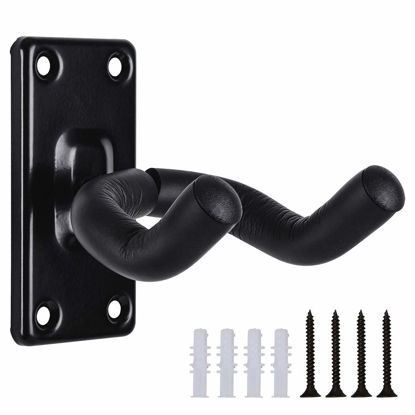 Picture of Guitar Wall Mount Hanger,Guitar Hangers,Guitar Wall Hook Black hooks Metal Guitar Holder
