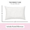 Picture of Little Sleepy Head Toddler Pillow with Pillowcase 13x18 - Kids Pillow for Sleeping - Better Neck Support Ergonomic Pillow and Toddler Pillowcase - Best Pillows for Kids (Chevron Pink)