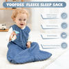 Picture of Yoofoss Fleece Baby Sleep Sack 12-18 Months with Plush Dots, TOG 1.5 Baby Wearable Blanket with 2-Way Zipper, Cotton Toddler Sleep Sack Fleece