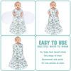 Picture of BSTOPPT Newborn Sleep Sack Baby Swaddle,Swaddle me 0-3 Month,3-Way Adjustable Wearable Blanket,100% Rayon Cotton Swaddling Sleeping Bag，TOG 0.5 (Leaf, 0-3 Months)