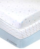 Picture of American Baby Company 3 Pack Fitted Mini Crib Sheet 24" x 38", Soft Breathable Neutral 100% Cotton Jersey Portable Sheet, Blue Star/Zigzag, for Boys and Girls, Fits Most Pack N Play Mattresses