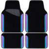 Picture of CAR PASS Chameleon Iridescent Reflective PU Leather&Waterproof Universal Carpet car Floor mats,Fit for 95% Suvs,Sedans,Vans,Trucks&Car Mat for Women(Reflective Color Change)