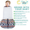 Picture of BSTOPPT Newborn Sleep Sack Baby Swaddle,3-Way Adjustable Wearable Blanket,100% Rayon Cotton Swaddling Sleeping Bag，TOG 0.5 (Soccer & Triangles, 6-12 Months)