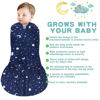 Picture of BSTOPPT Newborn Sleep Sack Baby Swaddle,Swaddle me 3-6 Month,3-Way Adjustable Wearable Blanket,100% Rayon Cotton Swaddling Sleeping Bag，TOG 0.5 (Starry Sky, 3-6 Months)
