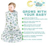 Picture of BSTOPPT Newborn Sleep Sack Baby Swaddle,Swaddle me 6-12 Month,3-Way Adjustable Wearable Blanket,100% Rayon Cotton Swaddling Sleeping Bag，TOG 0.5 (Leaf, 6-12 Months)