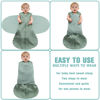 Picture of BSTOPPT Fleece Newborn Sleep Sack Baby Swaddle,3-Way Adjustable Wearable Blanket,2 Pack Fleece Swaddling Sleeping Bag TOG 2.0， (Blue&Green, 0-3 Months)
