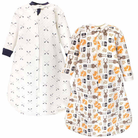 Picture of Hudson Baby Unisex Baby Premium Quilted Long Sleeve Sleeping Bag and Wearable Blanket, Boy Forest, 6-12 Months