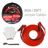 Picture of AWELTEC Heavy Duty Jumper Cables - 0 Gauge 25 Feet Battery Jumper Cables for Car, Heavy Duty Booster Cables (0AWG x 25Ft) with 600D Fabric Carrying Bag, Safety Gloves and Iron Brush