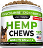 Picture of STRELLALAB Hemp Treats + Glucosamine for Dogs - Hip & Joint Supplement - w/Hemp Oil + Protein - Chondroitin, MSM, Turmeric to Improve Mobility & Energy - Natural Joint Pain Relief - Bacon Flavor