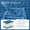 Picture of hyha Waterproof Dog Blanket, Soft Pet Bed Blankets, Waterproof Sofa Couch Cover for Dogs Washable, Reversible Pet Couch Covers for Sofa Furniture (30x70 Inch, Navy Blue/Blue)