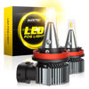 Picture of AUXITO H8 H11 H16 LED Fog Light Bulbs, 3000K Amber Yellow, Strong Penetrating Power, Long Lifespan, Plug and Play, Canbus Error Free, Halogen Replacement DRL Bulbs for Rainy Snowy Foggy, 2 Pack
