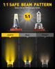 Picture of AUXITO H8 H11 H16 LED Fog Light Bulbs, 3000K Amber Yellow, Strong Penetrating Power, Long Lifespan, Plug and Play, Canbus Error Free, Halogen Replacement DRL Bulbs for Rainy Snowy Foggy, 2 Pack
