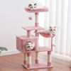 Picture of Heybly Cat Tree with Toy, Cat Tower condo for Indoor Cats, Cat House with Padded Plush Perch, Cozy Hammock and Sisal Scratching Posts, Skin Pink HCT004SP
