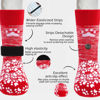 Picture of EXPAWLORER Anti Slip Dog Socks to Prevent Licking Paws, Dog Shoes for Hot Pavement, Dog Booties for Small Medium Large Senior Dogs, Traction Control Dog Boots & Paw Protectors for Hardwood Floors-Red