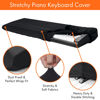 Picture of Piano Keyboard Dust Cover, 61 Keys Piano Music Keyboard Cover, Stretchy Electronic Keyboard Piano DirtProof Cover, Piano Keyboard Cover With Durable Elastic & Cord Lock, Black
