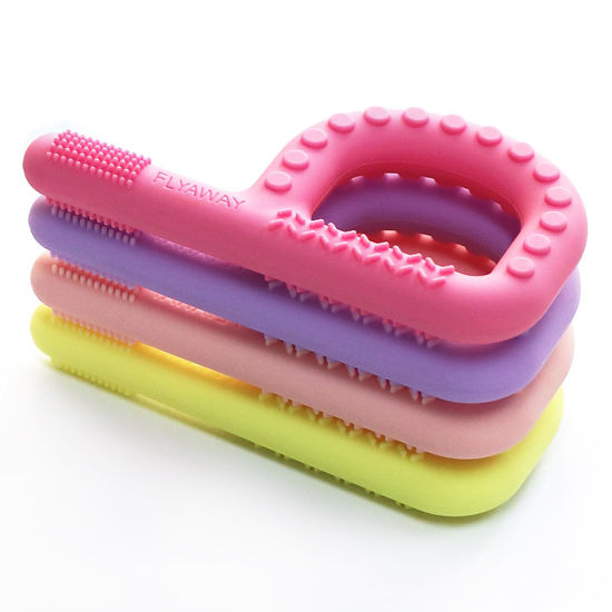 Picture of Teething Sticks for Babies, Silicone Chew Toys for Kids Autistic Children 4 Pack, Oral Motor Stimulation Autism Sensory Products Toddler Sensory Toys for Teething Baby Kids Adults with Anxiety ADHD