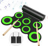 Picture of IWORD Electronic Drum Set, Roll Up Drum Practice Pad Midi Drum Kit with Headphone Jack Built-in Speaker Drum Pedals Drum Sticks 10 Hours Playtime,Great Holiday Birthday Gift for Kids (Green)
