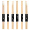 Picture of 6 Pairs Drum Sticks, 5A Drum Sticks, Oval Wood Tip Drum Stick for Drums, Non-slip Drum Stick for Jazz Drum Electronic Drums Musical Instrument Percussion (5A, 6 Pairs)