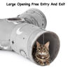 Picture of Tempcore Pet Cat Tunnel Tube Cat Toys 3 Way Collapsible, Cat Tunnels for Indoor Cats Fleece-Lined in for Warmth，Kitty Tunnel Bored Cat Pet Toys Peek Hole Toy Ball Cat, Puppy, Kitten, Rabbit Gray Sun