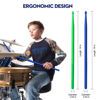 Picture of OIETON 2 Pairs of 5A Nylon Drum Sticks, Plastic Drum Sticks with Non-Slip Handles for Kids Adults Electronic Drums Exercise Instrument Percussion Accessories