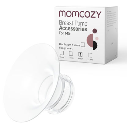Picture of Momcozy Flange Insert 19mm Compatible with Momcozy M5. Original M5 Breast Pump Replacement Accessories, 1PC (19mm)