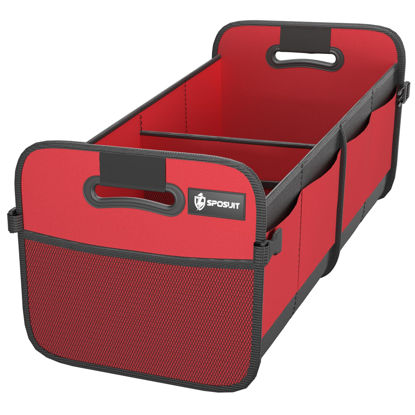Picture of Sposuit Trunk Organizer for Car - 70L Collapsible Trunk Storage with 11 Pockets & Reinforced Handles, SUV Trunk Organizers for Grocery Cargo