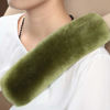 Picture of 2 Pack Car Seat Belt Cover Cushion, Fluffy Soft Sheepskin Auto Should Seat Belt Pads, Neck Protector for Women Adults Baby Kids Pet (Pea Green)